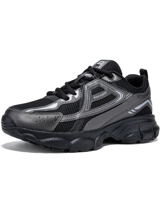 Shoes - Women's Black Chunky Fashion Sneakers Casual Sports Shoes Mesh Athletic